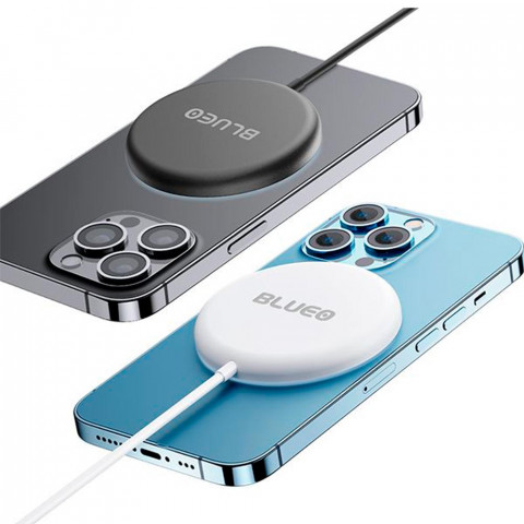 Бездротовий зарядний пристрій Blueo Magnetic Wireless Charger (White)